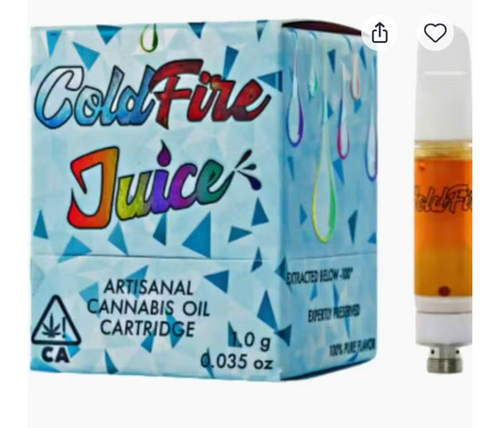 Coldfire-blue jam juice vape cart 1G